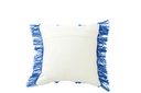 Cushion Oriental Pattern Cotton Blue/White – photo 2 – J-Line Mauritius