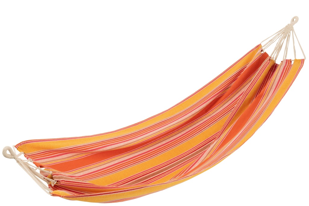 Hamac à rayures en coton/polyester orange et mélange