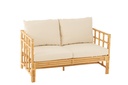 Canapé Elise + Coussin 2 Personnes Rotin/Textile