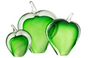 Set Of 3 Paperweight Malum Glass