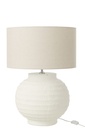 Lampe de table en terre cuite blanche
