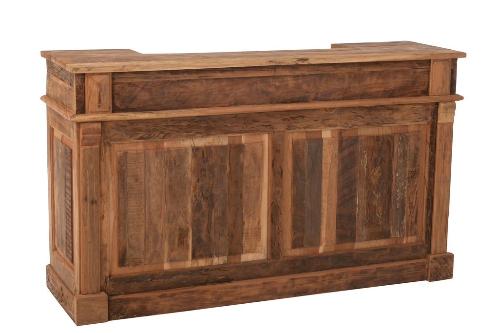 Bar 2 tiroirs en bois recyclé