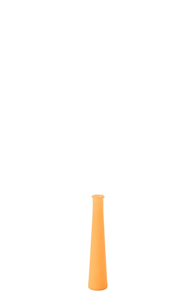 Vase Tube Verre Néon Orange