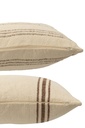 Cushion Stripes Recycled Cotton White/Brown
