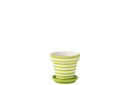 Flowerpot+Plate Granada Stripes Handmade/Handpainted Ceramic