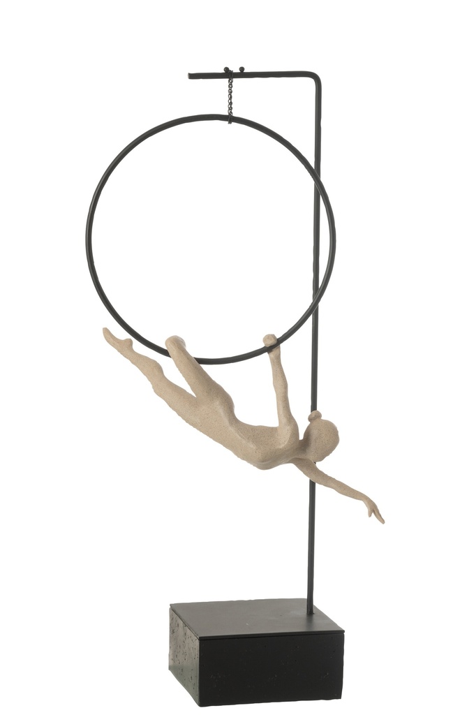 Cerceau de gymnastique Gamma en résine beige/noir