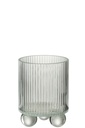 Ouragan Clara en verre transparent petit format
