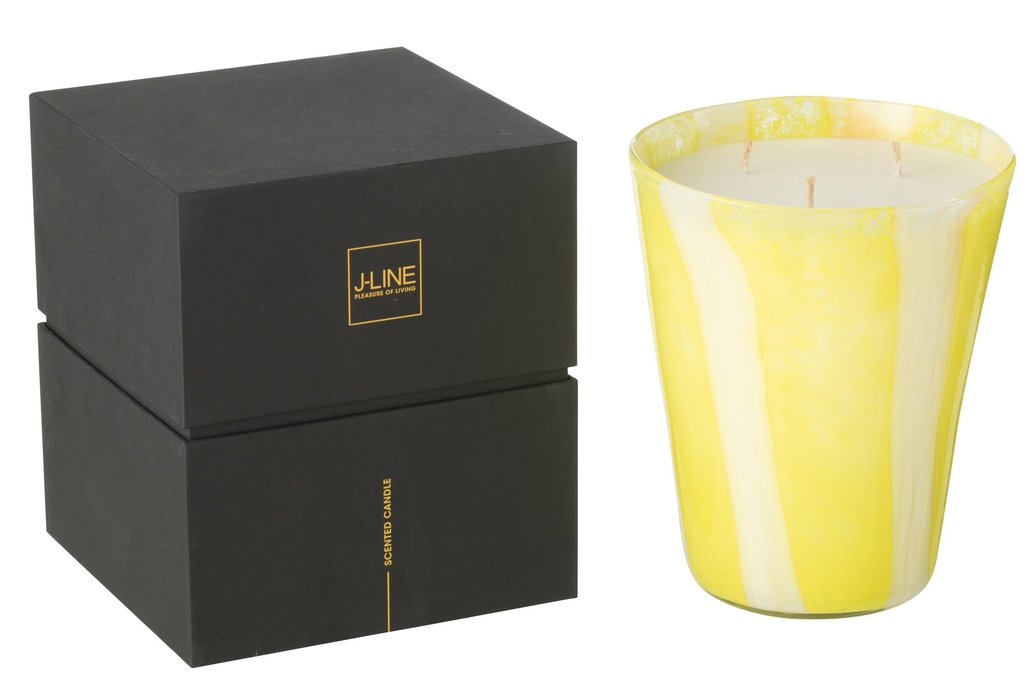Bougie Parfumée Noa Lines Jaune