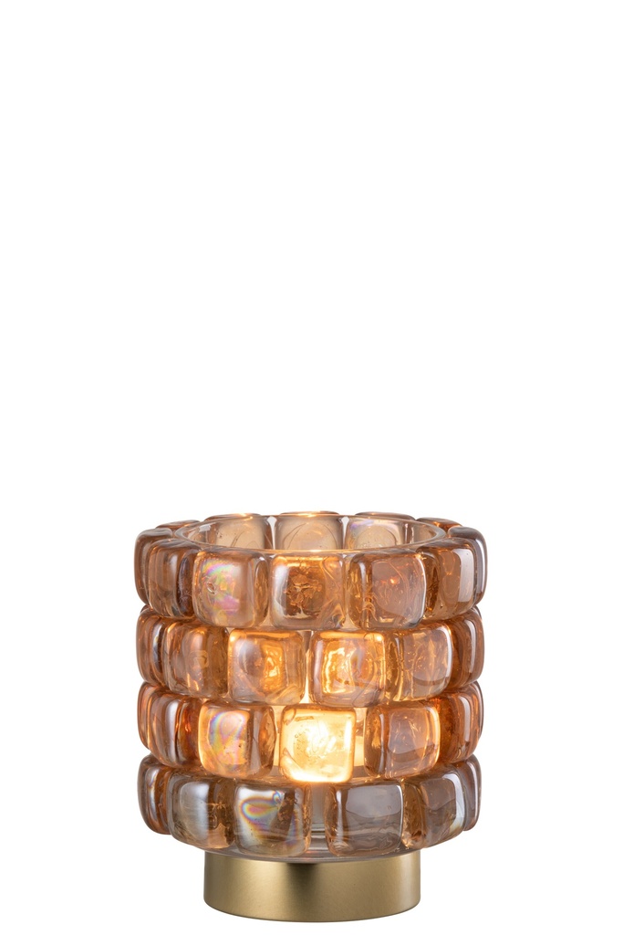 Tealight Holder Square Mosaic Glass