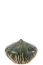 Vase Bas Peinture Céramique Naturel/Vert
