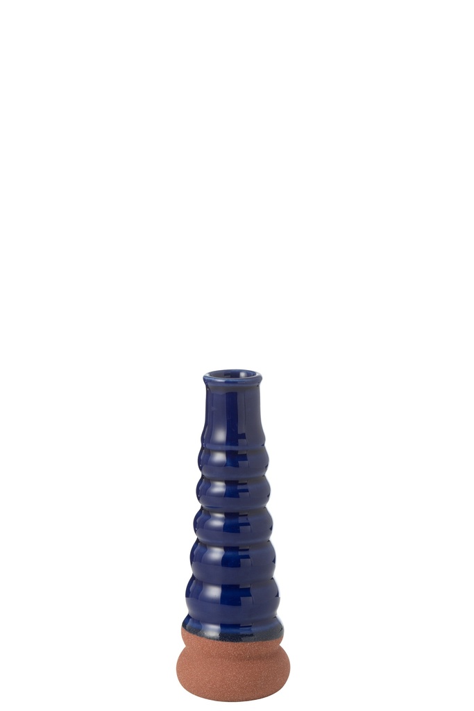 Vase Leo Buoys Porcelain Blue/Terra