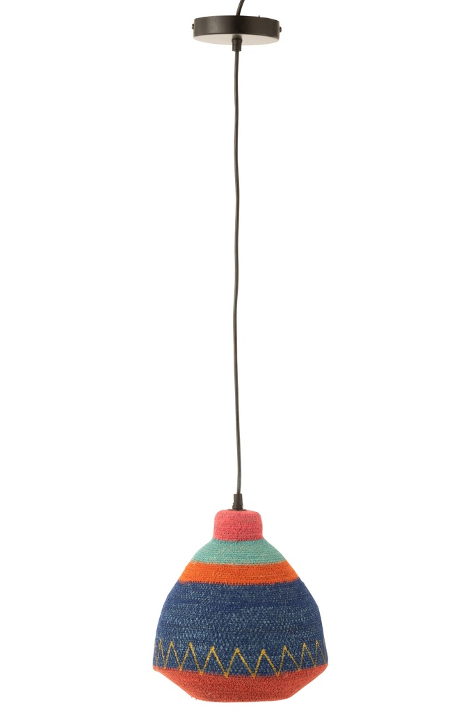 Hanging Lamp Stripes+Zigzag Bottom Seagrass