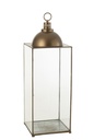 Lantern Hagrid Glass/Iron Bronze L