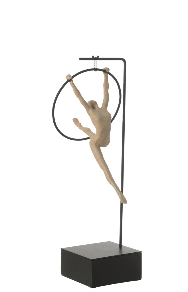Cerceau de gymnastique Beta Resin Beige/Noir