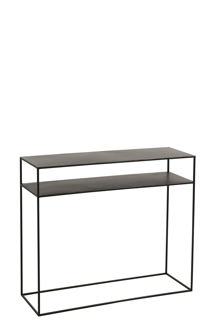Console Rectangulaire 2 Étagères Métal