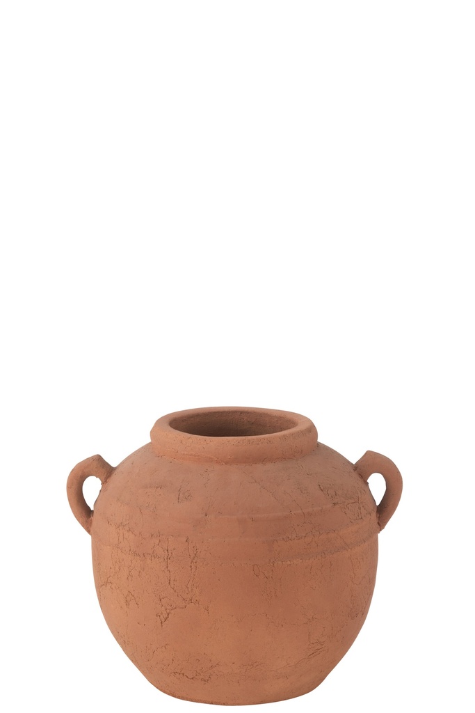 Vase Moke Round Handles Terra