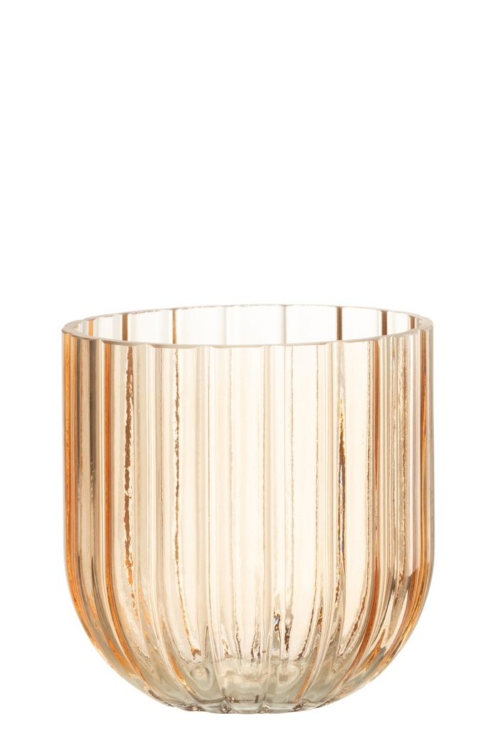 [30362] Vase Yari Glass Peach Small