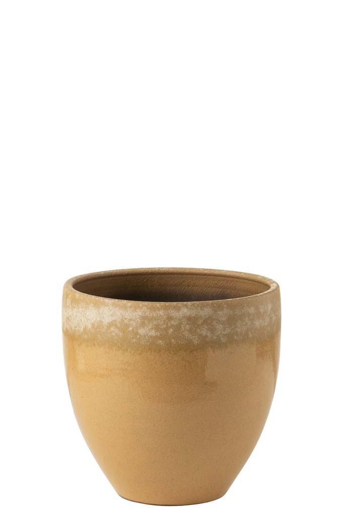 Vase Moderne en Céramique Marron Clair