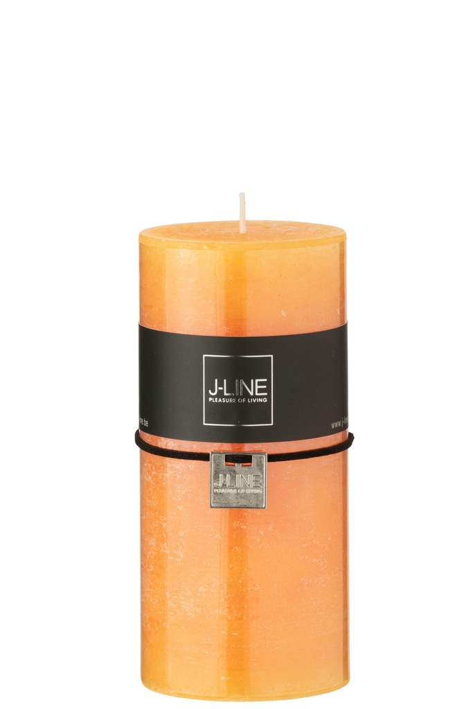 Bougie cylindrique orange grande taille