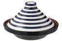 Tagine Granada Stripes Ceramic White/Cobalto