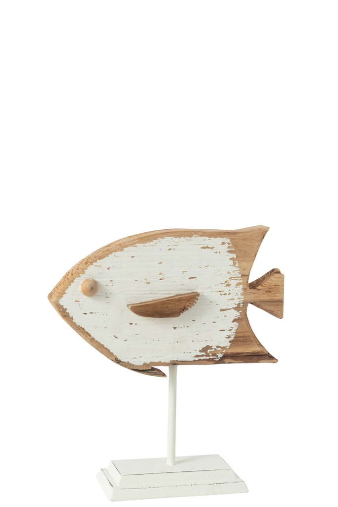 Poisson Boli Fer/Bois de Sapin Blanc/Naturel