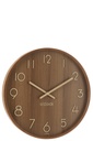 Horloge murale contreplaqué/MDF naturel foncé