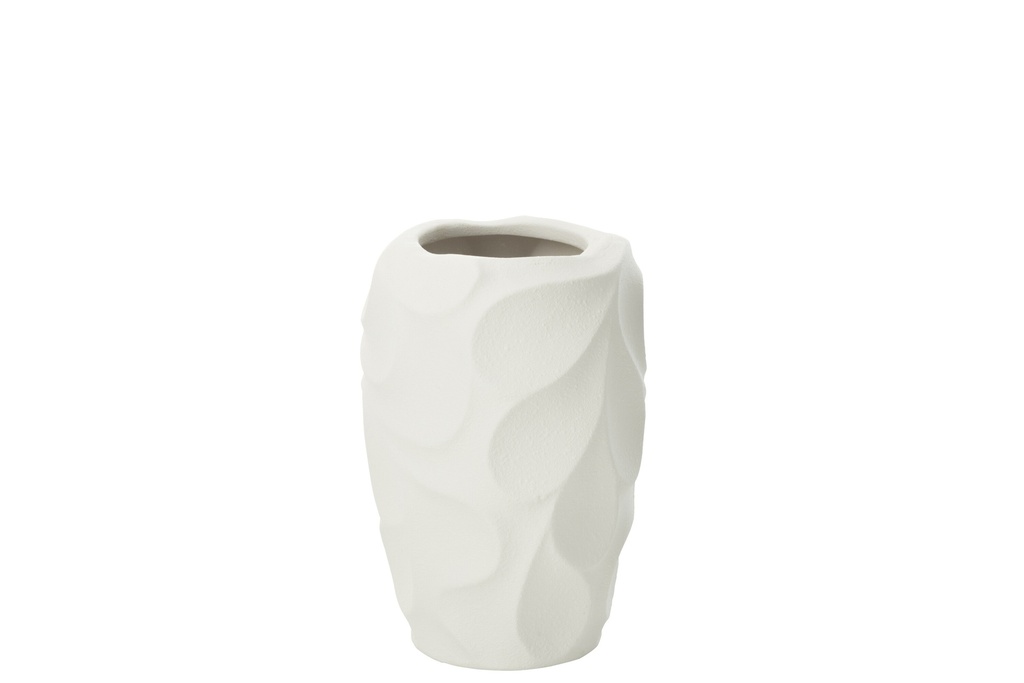 [53340] Vase Mirena Clay White Small