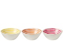 Bol Spirale Bois de Manguier Rose/Orange/Jaune