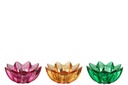 Tealight Holder Flowers Glass Mix
