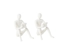Ensemble de 2 statues Koli assises