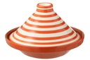 Tagine Granada Stripes Ceramic White/Orange