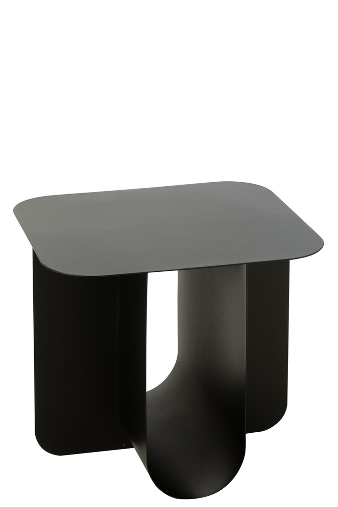 Table d'appoint carrée en métal noir