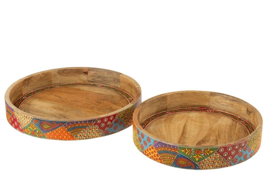 [50567] Set Of 2 Tray 2 Handle