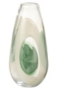 Vase Livy Glass Green/White/Transparent Large
