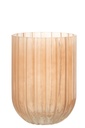 Vase Yoni en verre Pêche Moyen