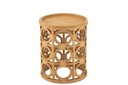 Table d'appoint sculptée en bois de sapin/MDF