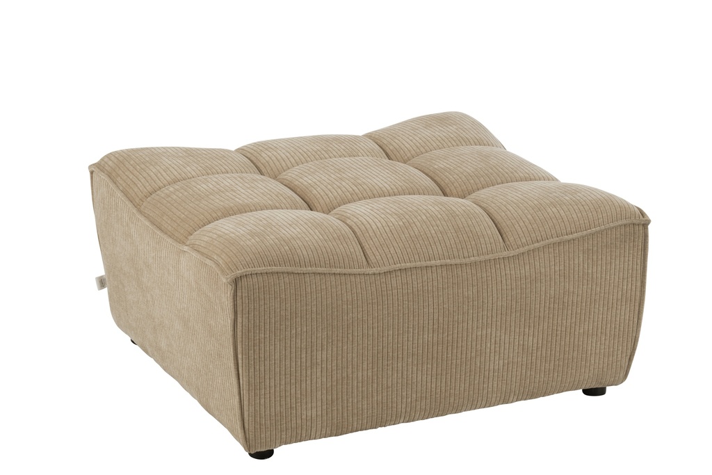 Ottoman Grid Poplar Wood/Foam Dark