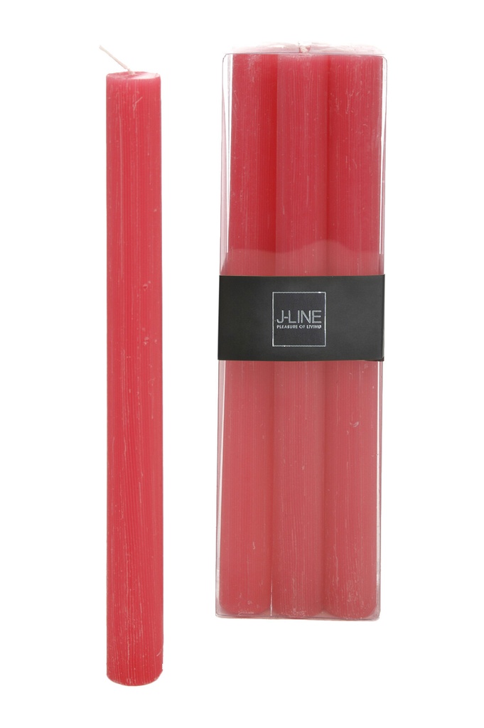 Coffret 6 Bougies de Table Fuchsia