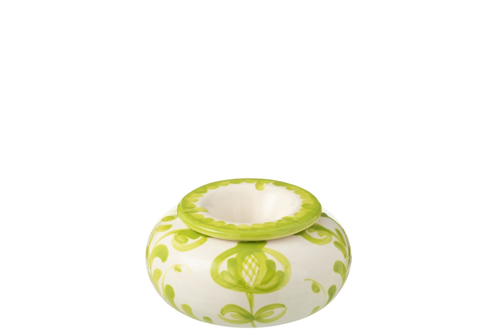 Cendrier Granada Céramique Blanc/Vert Grand