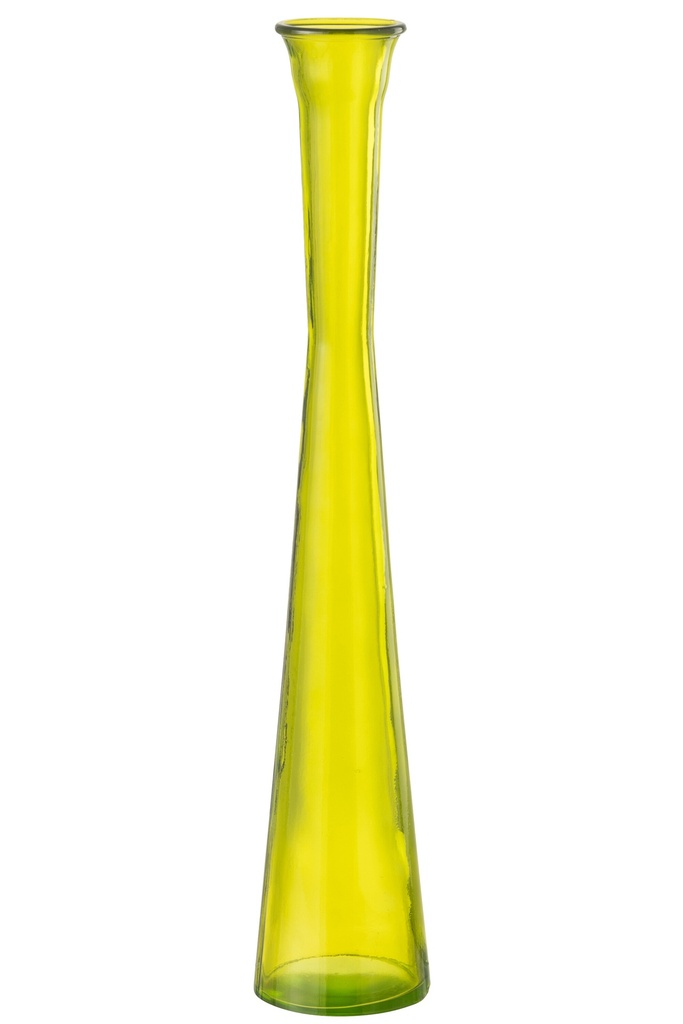 Vase Tube Verre Jaune