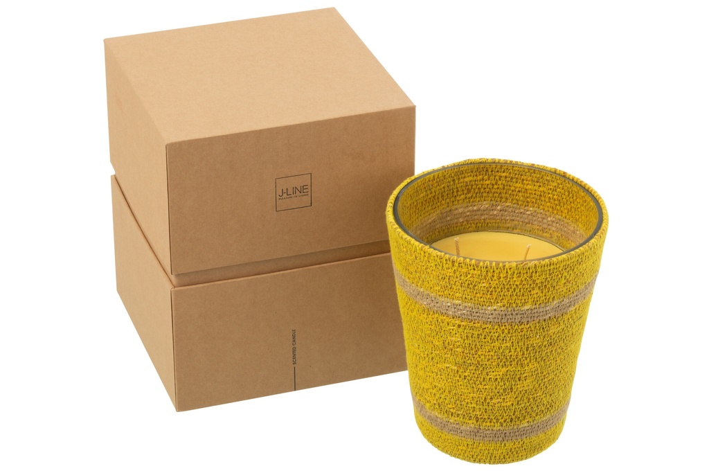 [50507] Panier de bonbons parfumés en cire jaune