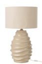 Lampe de table ondulée en céramique beige