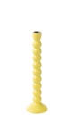 Candle Holder Mango Wood Yellow