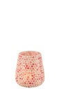 Tealight Holder Heart Mosaic Glass
