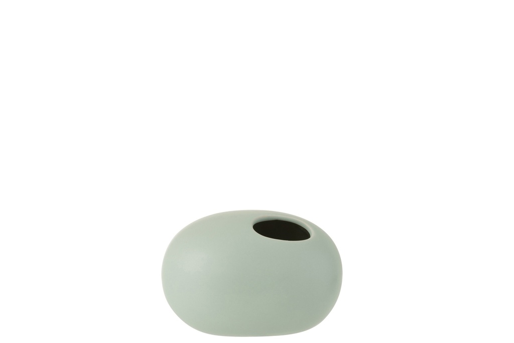 Vase Ovale Céramique Vert Pastel