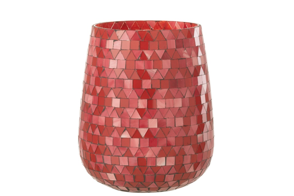 Mosaïque Hurricane Triangle en verre rouge/rose