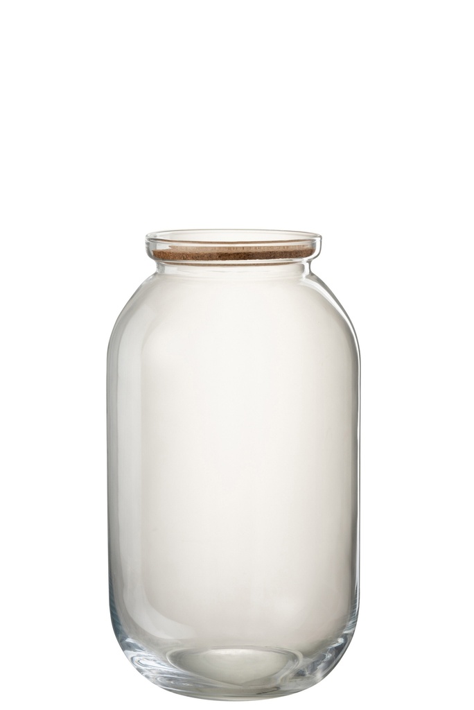 Pot Roxy Décoratif Verre/Liège Transparent