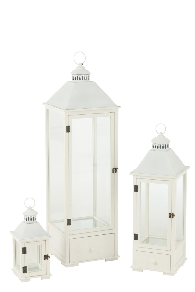 Lot de 3 lanternes tours sapin