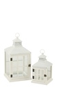 Lot de 2 lanternes maisons sapin