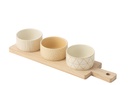 Tapas Service 3 Sets+Wood Tray